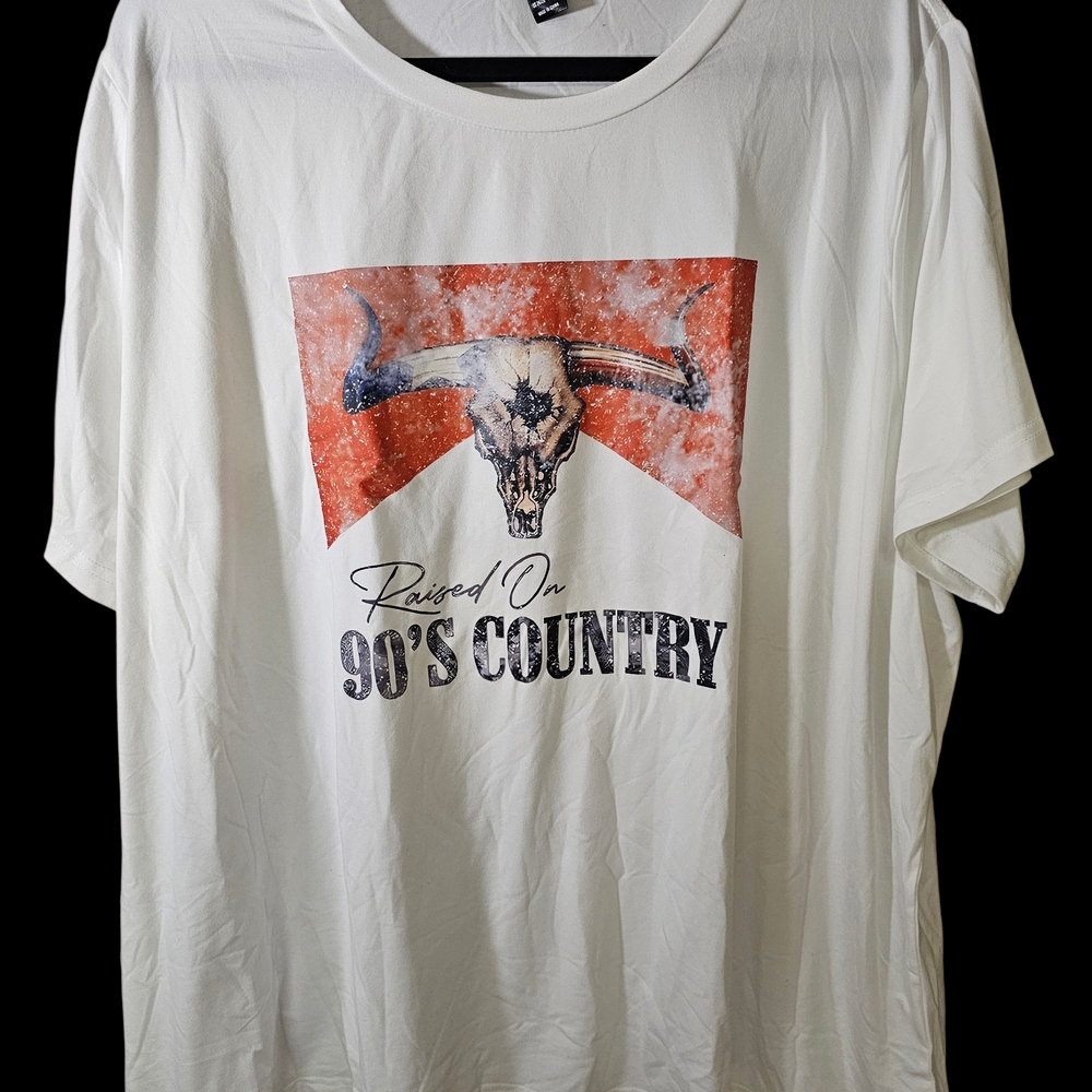 NWOT SHEIN White 90's Country Graphic Tee